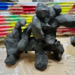 年長組　粘土の作品